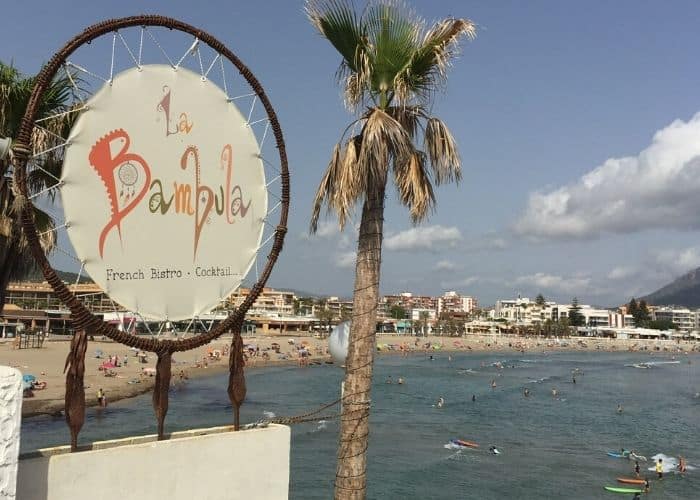 Javea El Arenal La Bambula sign