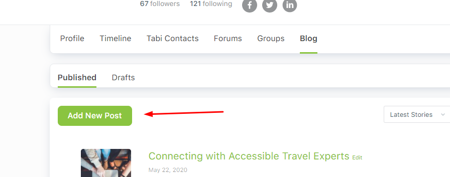 New post from your blog page