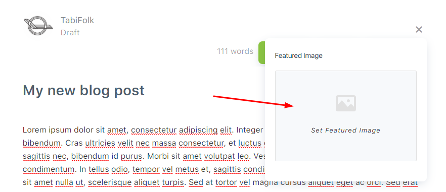 Select your featured image