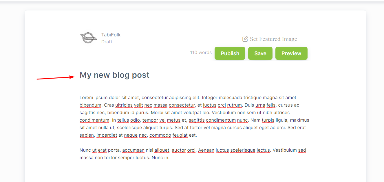 Blog title