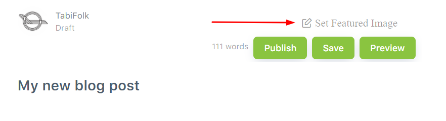Select featured image