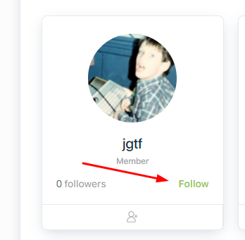 Follow a user from a group member list