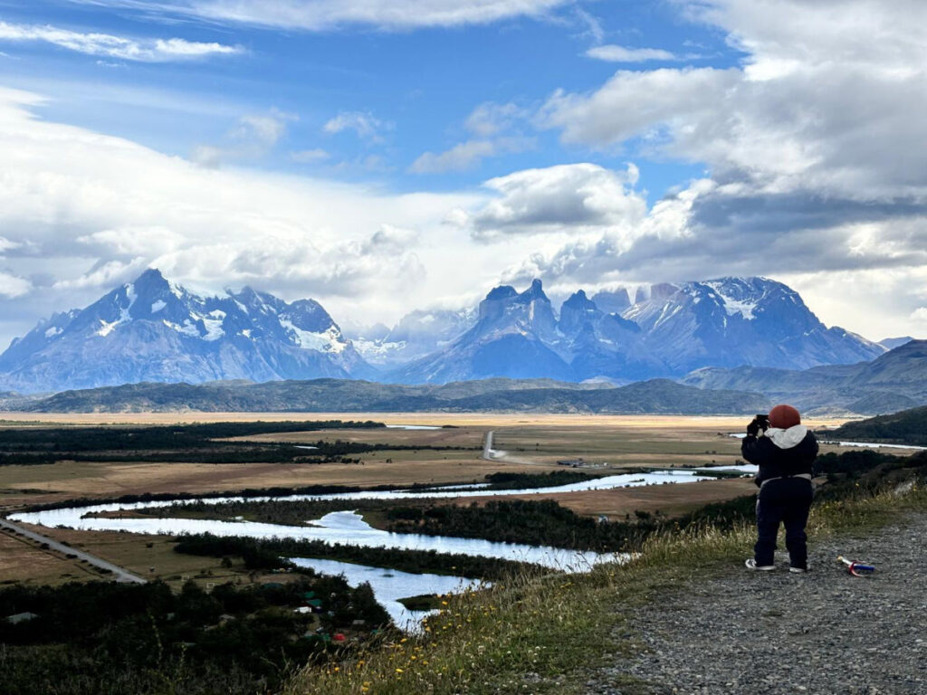 Mountain range at Torres del Paine National Park