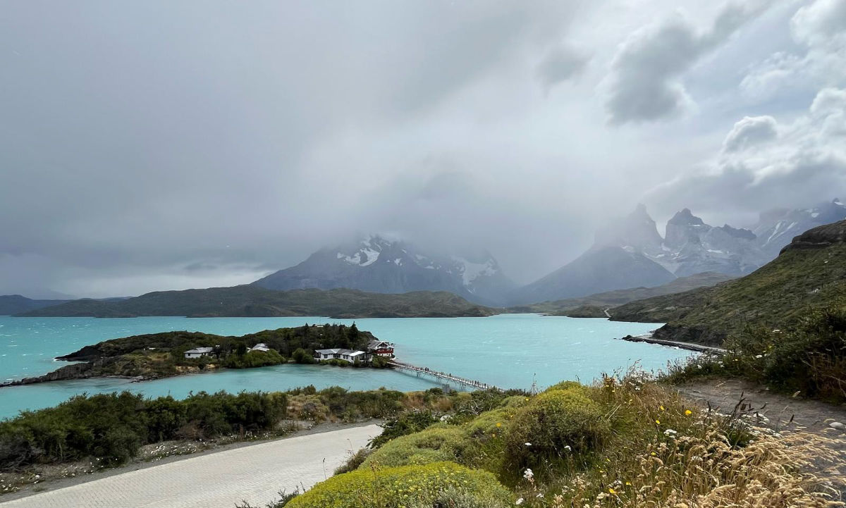 Lake Pehoe as seen from one of the viewpoints at Torres del Paine National Park